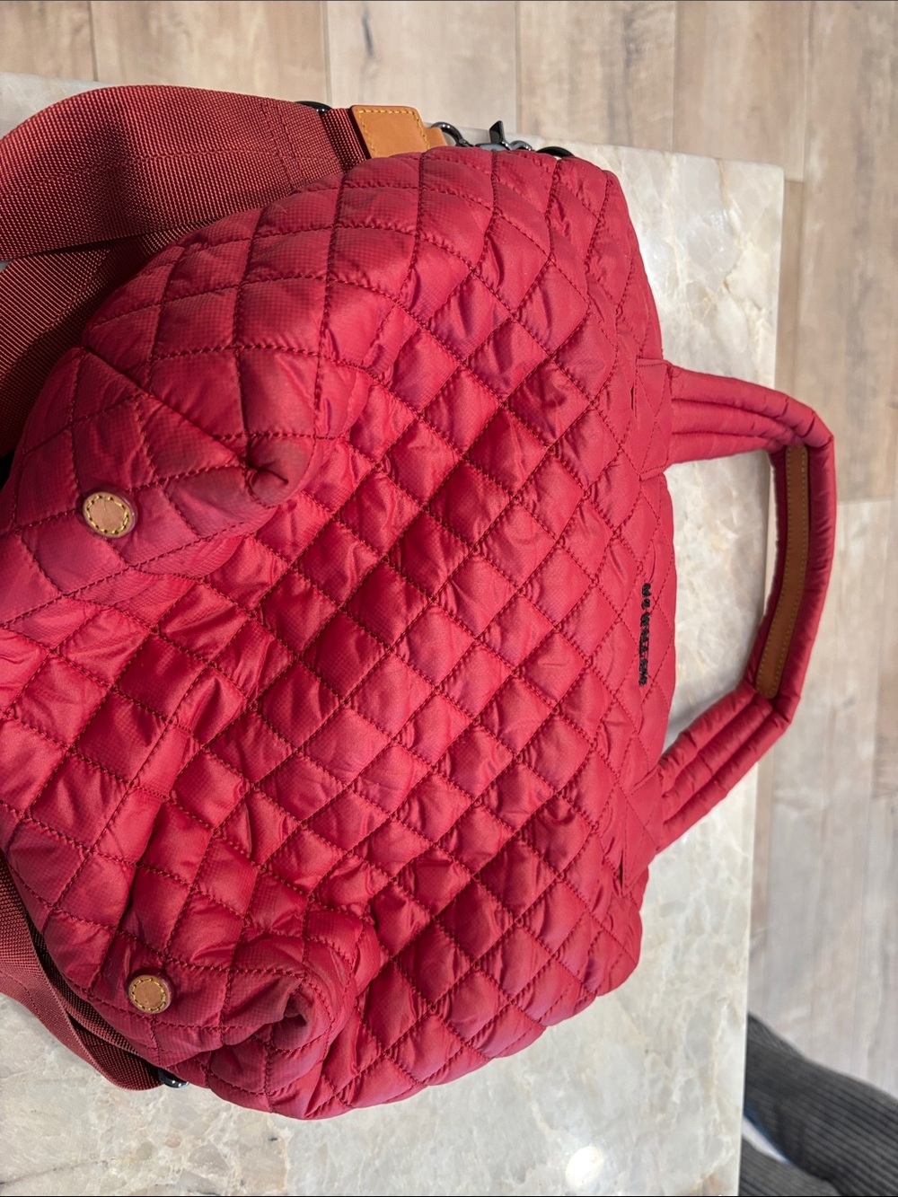 MZ Wallace Medium Quilted Red Handbag - Women's Tote